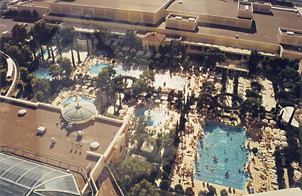 View of the pool area, from our room.
